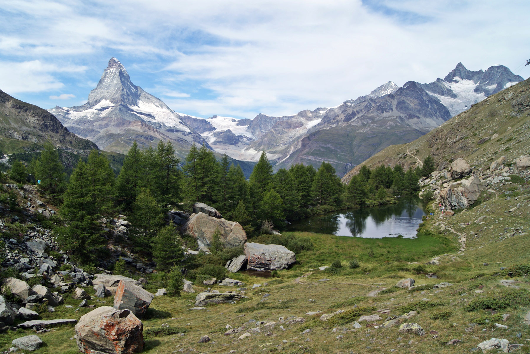 photo le valais Suisse Alpes paysage lac Zermatt cervin chemin des 5 lacs